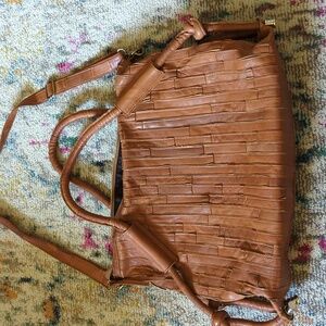 A.P.C. Large Leather Tote Handbag